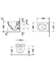 ������ ��������� DURAVIT STARCK 3 22270900001 360�485�375 WonderGliss, ������������ ����, ���������