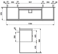 ����� ��� ���������� Laufen CASE for Living Square 4.0136.2.075.548.1 (1790�475�460) 2 ��.,2 ��. ����������. ���