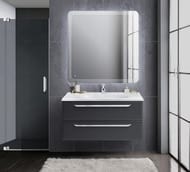 Тумба под умывальник Cezares ECO (898х472х500) без ручек, подвесная, Grafito ECO-900-2C-SO-GR-P