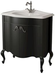 Тумба под раковину Caprigo Бурже 80 nero lucido 810х925х465 2 двери 11023-020