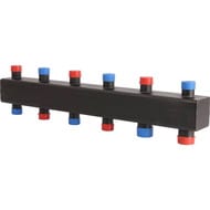 Коллектор распределительный ROMMER 3(5) отопительных контура 1х1.1/4", сталь