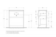 ����� ��� �������� BelBagno KRAFT 39 (705�390�840) ���������, Bianco Opaco KRAFT39-700/390-2C-PIA-BO