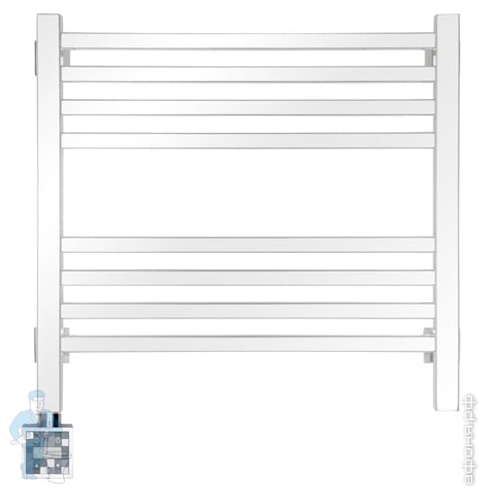*СУНЕРЖА Модус Полотенцесушитель 500х500 белый (8 ступ) ТЭН-хром лев ...