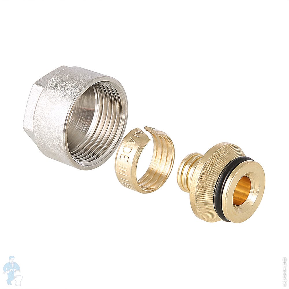 Фитинг под обжим евроконус для присоед к коллектору пл. трубы VALTEC 20 ...