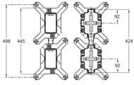 �������� Jacob Delafon MODULO 98788D-NF ��� ����������� 2� ������������� ������