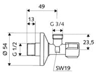 ������� ������� Schell Comfort 1/2"�-3/8"� ��� ���������   49070699