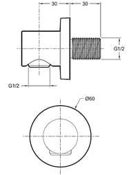 Уценка! Шланговое подсоединение Jacob Delafon MODULO хром E8465-CP - уценка. — изображение 5
