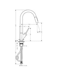 ��������� Axor Starck 10821 ��� ����� � ��������� ������, �������������,���������� ����� 235 ��,����