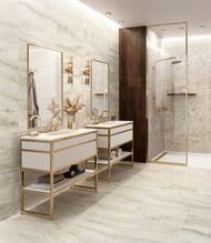 Керамогранитная плитка Sant Agostino Akoya Ivory krystal (900х1800) оникс, бежевая (кв.м.)