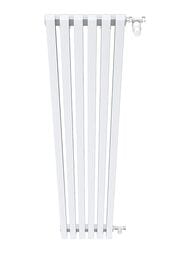 Дизайн-радиатор STOUT Tube Quadro 6 секц. боковое подкл. QV40-1750-6 RAL1T104S9016 белый муар