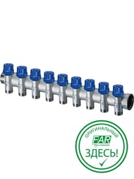 Коллектор терморегулирующий FAR 1"ВН на 9 отводов М24х19, FK 3913 C109 — миниатюра 1