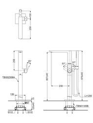 Смеситель для ванны TOTO GR отдельностоящий, с ручным душем TBG02306R