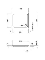 ������ ��������� Duravit D-Code 1000�900 720107000000000