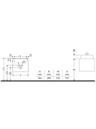 ����� ��� �������� Duravit Brioso (364�239�442) ���������, ����� ������, ����� ������ BR4049R1022