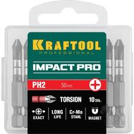 ����� ��� KRAFTOOL Impact Pro Philips PH2, 50��, 10��, � ����������� ����� 26191-2-50-S10