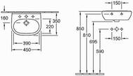 �������� Villeroy & Boch O.Novo 5360 45 01 (450�350) ��������� ��� ���������, �������