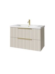 Тумба под раковину Caprigo RAIN 90 (870х446х550) подвесная, 2 ящика, цвет Беж лайт 36513-SF023