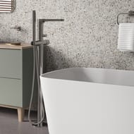 Смеситель WasserKRAFT Tauber 6421 для ванны, напольный, однозахватный, никель