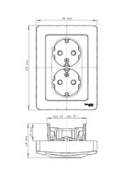 Розетка Systeme Electric BLANCA С/У двойная с заземл. без шторок, 16А, 250В, БЕЖЕВЫЙ BLNRS001027