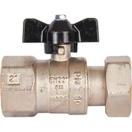 Кран шаровый STOUT 1"ВВ с накидной гайкой, прямой, бабочка, SVB-0009-000025