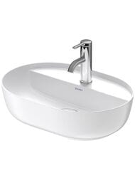 Раковина Duravit Luv 500х350 шлифованная, белая матовая, выпуск с керамической крышкой 0380502600