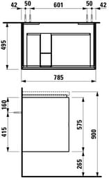 ����� ��� �������� LAUFEN PALOMBA 4.0720.2.180.220.1 (785�495�590) 2 �����, ��� �������, �����