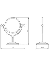 Migliore Mirella Зеркало оптическое настольное  D18 см (2Х), бронза 17171 (ML.MRL-1300.BR)