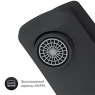 Уценка! Am.Pm "Gem" Смеситель для умывальника F90A02122 однозахватный, низкий излив 106мм, черный