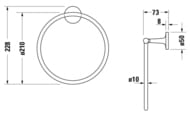 ������������������-������ DURAVIT Starck T 210 ��, ����: ������ ������� 0099474600