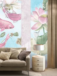 Панно Zambaiti Satin Flowers IV (3,0х5,1) винил на флизелине, розовые, Z66869 (рул.)