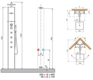 ������� ������ Novellini Cascata 1 223�2108��, �/�, ���������, ����. � ������ ���, ������� CASC1VT-W