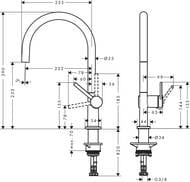 ��������� Hansgrohe Talis M54 ��� ����� 220 ���������� ����� 1jet ���� 72804000