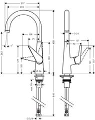 ��������� Hansgrohe Talis M51 ��� ����� 260 ���������� ����� ���� 72810000