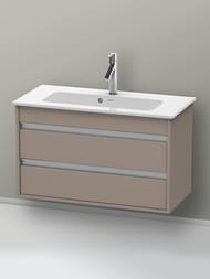 Тумба под умывальник Duravit Ketho 800х480х385 подвесная, 2 ящика, базальт мат. KT645304343 — изображение 2
