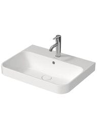 Раковина DURAVIT HAPPY D.2 PLUS 600х460 антигрязевое покрытие WonderGliss, белая 23606000001