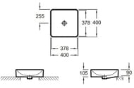 ���������� Jacob Delafon VOX (400�400) EVG102-PN1 ���������, � ���������, ������� ����