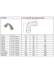Пресс угольник VALTEC 108х108 90° нерж. сталь 108 VTi.951.I.108108