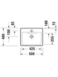 ���������� DURAVIT D-Neo 500�400 �� � ���������, ����� 0742500000