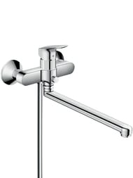 Смеситель Hansgrohe Logis 71402000 для ванны/душа, настенный, однозахватный, длинный излив — миниатюра 1