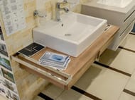 Уценка! Тумба с раковиной Duravit Vero 1000х142х518 подвесная, 1 ящик, цвет: тичинская вишня