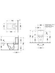 ������-������� DURAVIT DuraStyle 370�700�790 �������. ������, ������ ����� 215659+093500
