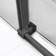 Душевой уголок Vincea Slim Soft 1300x2000x1000 VSR-1SS1013CLGM прямоугольная вороненая сталь — миниатюра 3