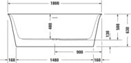 ����� ��������� Duravit White Tulip 700469 180�90 ���������������, ����-�������, ������, ����, �����