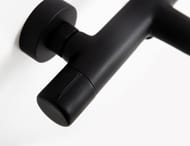 Смеситель для ванны/душа BelBagno UNO-VASM-NERO однозахватный, настенный, чёрный матовый
