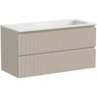 Тумба под раковину SANCOS Snob R (995x445x500) подвесная, правая, два ящика, Beige Soft SNR100RCE