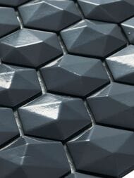 Мозаика Vidrepur Hex Diamond   358D (307х317) на сетке, черная (шт.) — изображение 2