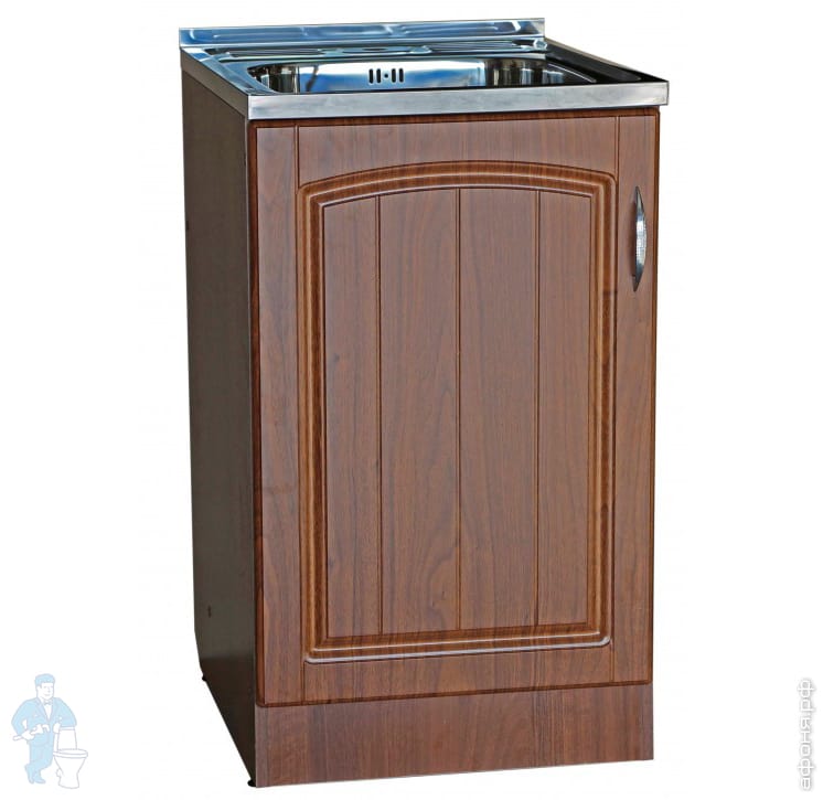 Тумба под накладную мойку SMIR (500х400) левая, итальянский орех | Афоня.рф