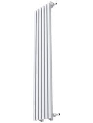 Дизайн-радиатор STOUT Tube Quadro 6 секц. боковое подкл. QV40-1750-6 RAL1T104S9016 белый муар