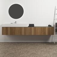 Тумба под раковину Ideal Standard CONCA (2385x505x360) 2 ящика, темный орех T4333Y5