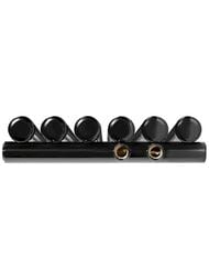 Дизайн-радиатор STOUT Tube Round 6 секц. ниж.прав.подкл. R40 1-1750-6 RT RAL9005 черный